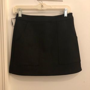 Lulus black suede skirt